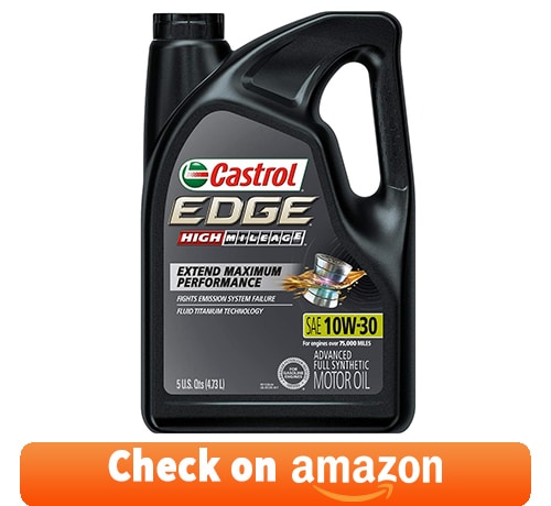 Castrol 03129C EDGE High Mileage 10W-30 Advanced Full Synthetic Motor Oil - best oil for jeep 4.0